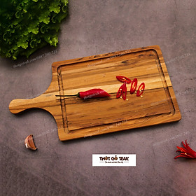 Mua Thớt Gỗ Teak Cao Cấp - Cắt Thái  Trang Trí - 35x18x1 4cm - CNTC07 | HTX DAO PHÚC SEN