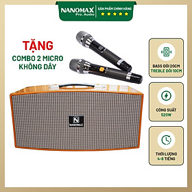 Loa Kéo Karaoke Xách Tay Nanomax X-320 X320 Bass Đôi 20cm Công Suất