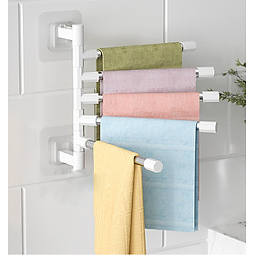 Mua Giá treo khăn nhà tắm xoay 180 độ thanh treo đồ đa năng 5 nhánh Tiết Kiệm Không Gian Giá Đỡ Treo Khăn Đơn Giản
