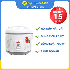 Mua Nồi Cơm Điện Nắp Gài Happy Cook HCJ-1822 (1.8L) - Hàng chính hãng