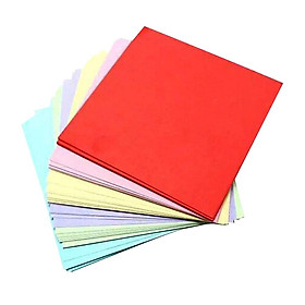100 Sheets 10 Colors Double Sided Folding Origami Papers Arts Crafts 20x20cm
