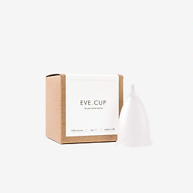 Cốc Nguyệt San EVE CUP 100% silicone Y Tế, chuẩn FDA Hoa Kỳ - Hỗ trợ chu kỳ