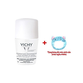 Lăn Khử Mùi Khô Thoáng Vùng Da Dưới Cánh Tay Vichy 50ml (Tặng băng đô mèo xinh xắn)