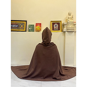 Nonbook - Áo choàng thiền chất liệu nỉ dày dặn màu đỏ