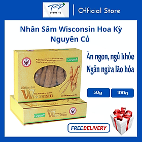 Nhân Sâm Wisconsin Hoa KỳNguyên Củ 50g, 100g Bồi Bổ Sức Khỏe