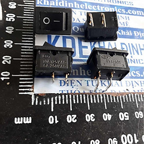Mua 10 cái CÔNG TẮC BẬP BÊNH KCD1-101 2 CHÂN CONG 2 TRẠNG THÁI 15*21MM 6A250V ĐEN kde3774