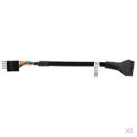 5pc USB 3.0 20pin Female to USB 2.0 9-pin Male Adapter Cable for Motherboard