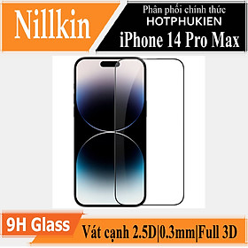 Hình ảnh Miếng dán kính cường lực full  3D cho iPhone 14 Pro Max (6.7 inch) hiệu Nillkin Amazing CP+ Pro (Phủ Nano, vát cạnh 2.5D, mỏng 0.33mm) - hàng nhập khẩu