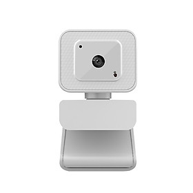  Webcam Góc rộng Tự động lấy nét Điều chỉnh độ sáng 3 cấp độ Camera Web USB Tích hợp Micrô giảm tiếng ồn 2K USB-Màu trắng-Size