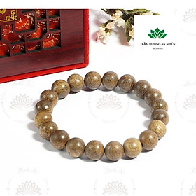 Vòng tay trầm hương cao cấp hạt tròn đơn - trầm tốc tự nhiên - vòng tay phong thủy - size nam nữ
