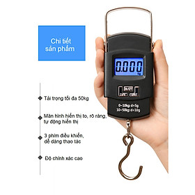 Cân nhà bếp bỏ túi 50kg màn hình LCD dạng treo độ chính xác cao ( Tặng móc treo đồ dán tường ngẫu nhiên )