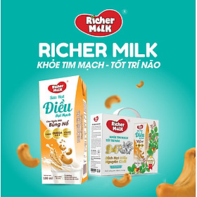 Mini Bloom Sữa Hạt Điều Đại Mạch Richer Milk (180ml x 16 hộp)