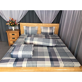 bộ ga drap thun lạnh Hàn Quốc 4 món sọc