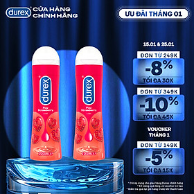 Bộ 2 Gel bôi trơn Durex Play Strawberry hương dâu 100ml/chai