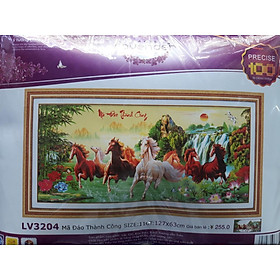 Tranh thêu chữ thập mã đáo thành công LV3204 - 127 x 63 cm - chưa thêu