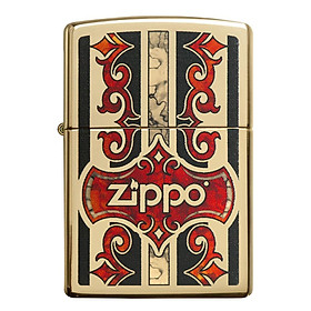 Bật Lửa Zippo 29510 Logo Fusion High Polish Brass
