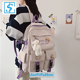 Cặp Học Sinh Nữ Version Hàn Quốc Ulzzang Balo Học Sinh Nữ Dễ Thương Sinh Động Dành Cho Học Sinh Tiểu Học Trung Học
