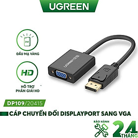 Cáp chuyển đổi Displayport sang VGA UGREEN DP109 20415 - Hàng chính hãng