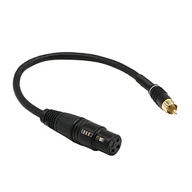 1ft Premium 3-Pin XLR Female to RCA Male Microphone Mic Cable Gold Plated F/M Audio Cable Cord