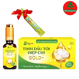 [TẶNG SIRO CÁ MẬP GOLDX2] TINH DẦU TỎI DIỆP CHI GOLD + 30ml (mẫu 2021) - HỖ TRỢ TĂNG SỨC ĐỀ KHÁNG, GIẢM CÁC TRIỆU CHỨNG HO, ĐÀM, KHÒ KHÈ, SỔ MŨI , VIÊM HỌNG, HEN PHẾ QUẢN DO NHIỄM LẠNH