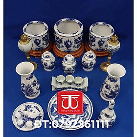 Mua BỘ BÁT HƯƠNG VẼ RỒNG (ĐK BÁT:14 16 18 20) ĐẾ GỖ HƯƠNG