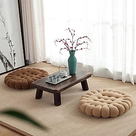 Mua Đệm Ngồi Bệt Hình Bánh Quy Tấm Đệm Lót Ghế Dercor mẫu mới Siêu Ngộ Nghĩnh Vải Nỉ nhung mềm mịn kích thước 40 x 45 cm