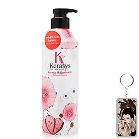 Dầu gội nước hoa Kerasys Lovely & Romantic hương hoa nhài, cúc Hàn Quốc 600ml tặng kèm móc khoá