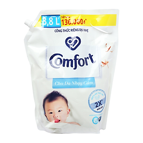 Nước Xả Vải Comfort Da Nhạy Cảm Túi 3.8 Lít