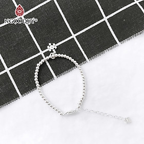 Lắc bi bạc hoa tuyết - Ngọc Quý Gemstones