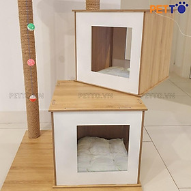 Nhà Cây Cho Mèo Hình Hộp 2 Tầng CT017