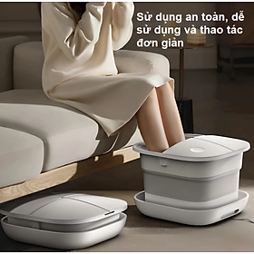 Bồn Ngâm Chân Massage Philips PPM6502 - Massage Thủy Lực - 3 Mức Nhiệt - Hàng chính hãng