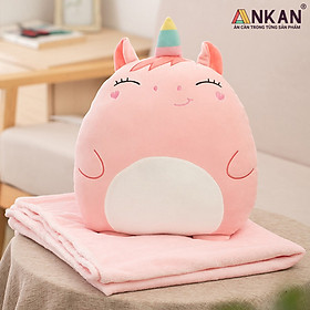 Mua Chăn Gối Ngủ Văn Phòng Thú Kỳ Lân Màu Hồng Dùng Để Ngủ Tại Văn Phòng Hoặc Đi Du Lịch