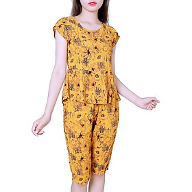Bộ Lửng Mặc Nhà Nữ Họa Tiết Hoa Vicci BN057
