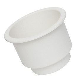 White No Holes Recessed Cup Drink Holder Universal for Marine Boat