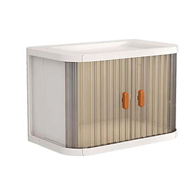 Desk Storage Box Stackable Cabinet Folding Desktop Organizer for Home Office