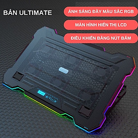 Mua Đế tản nhiệt laptop S103 có 6 quạt làm mát nhanh chống ồn đèn LED RGB điều chỉnh độ cao 6 mức trang bị màn hình LCD giúp tăng hiệu năng bảo vệ máy tính