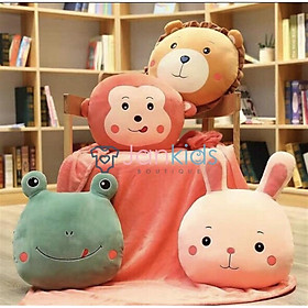 BỘ GỐI CHĂN VĂN PHÒNG 2IN1 HÌNH THÚ GHOME
