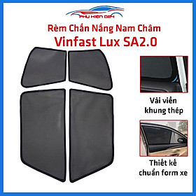 Bộ 4 rèm chắn nắng nam châm Vinfast Lux SA 2.0 khung cố định chống tia UV