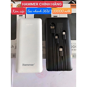 Sạc dự phòng Ham H18 kèm cáp sạc, dung lượng 10000 mah , hàng chính hãng