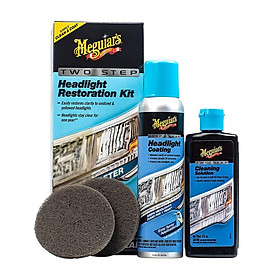Meguiar's Bộ sản phẩm làm sạch đèn pha 2 bước - Two step Headlight Restoration Kit - G2970.