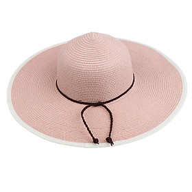 Lightweight Foldable Women's Big Brim Sun Hat Roll up Beach Cap Straw Hat