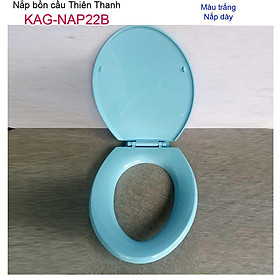Mua Nắp đậy cho bồn cầu Thiên Thanh KAG-NAP2B  Nắp cầu 2 khối xanh biển nhựa bóng