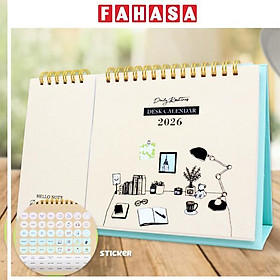 Lịch Bàn Teen Có Note 2026 - Size M - Linh Lan - Mẫu 1