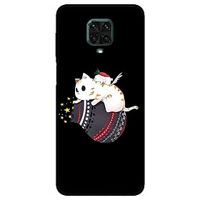 Ốp lưng dành cho Xiaomi Redmi 9s - 9 Pro - 9 Promax mẫu Mèo Trắng Ôm Túi