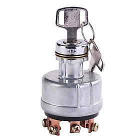 6 Foot Ignition Switch with Two Keys Ignition Starter Key Switch for Car Tractor Excavator