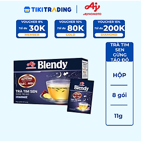 Blendy Trà Tim sen Gừng Táo đỏ 11g/Gói (1 Hộp 8 Gói)