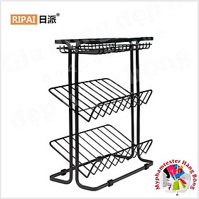 Kệ gia vị nhà bếp, nhà tắm thép NÂU ĐEN mã 1110