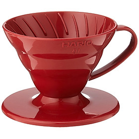 Phễu lọc cà phê V60 sứ đỏ | 1-2 cups (size 01)1-2 cups (size 01) và 3-4 cups (size 02)