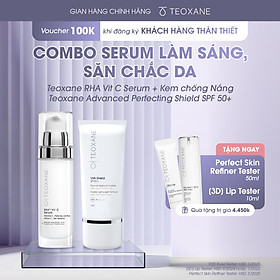 Combo Serum làm sáng, săn chắc da Teoxane RHA Vit C Serum + Kem chống Nắng Teoxane Advanced Perfecting Shield SPF 50+