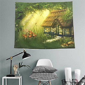 Mua Tranh vải treo tường khu vườn cổ tích màu sắc sinh động